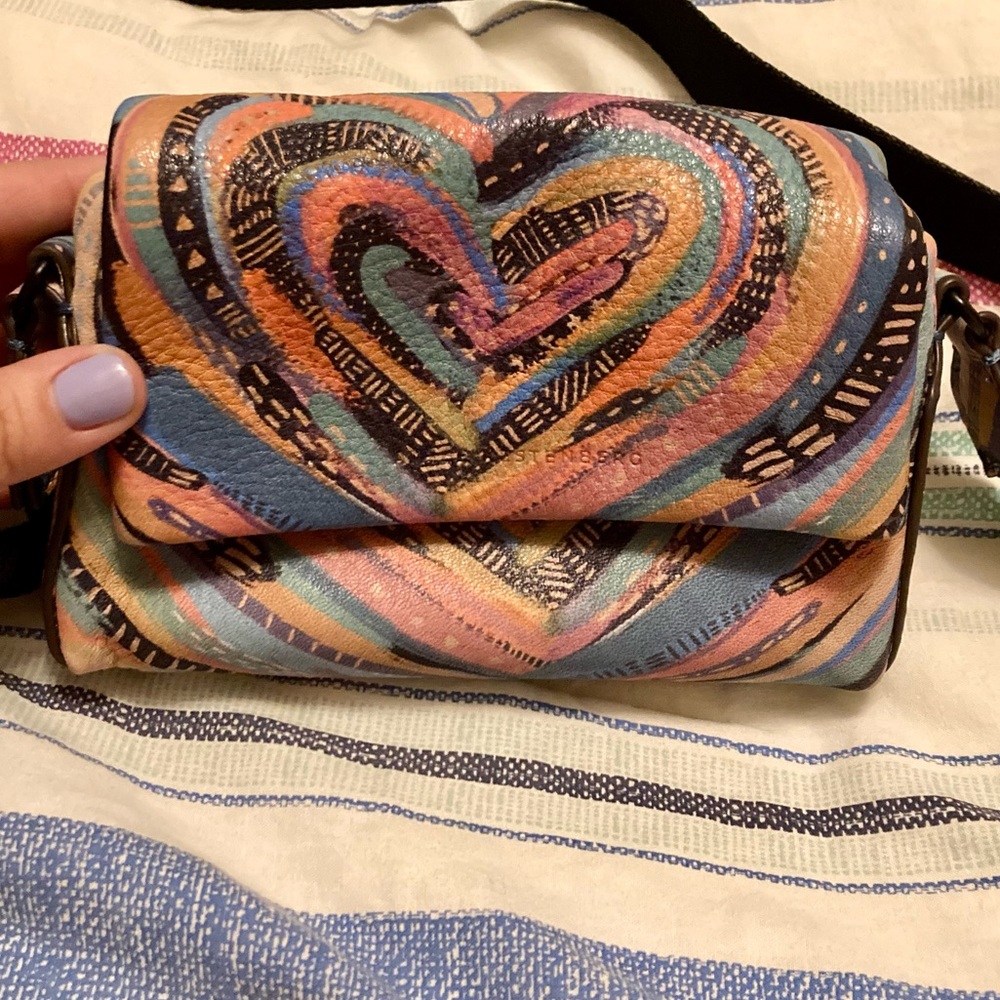 Aimee Kestenberg Broadway Novelty Mini Crossbody Love Heart Leather Mini Bag